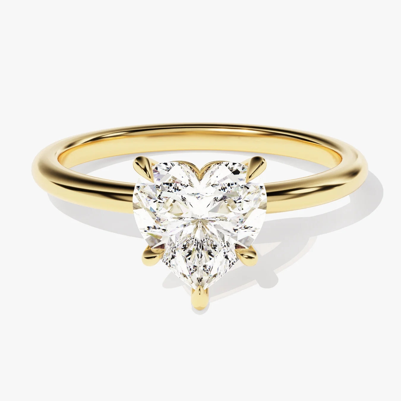 HEART CUT SOLITAIRE MOISSANITE ENGAGEMENT RING MRG042