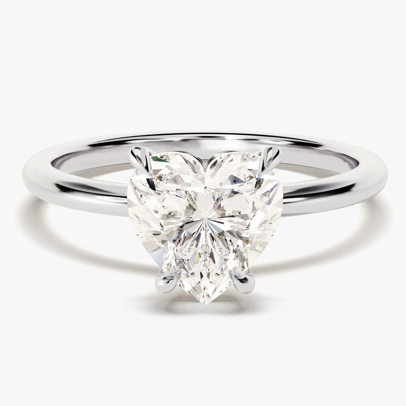 HEART CUT SOLITAIRE MOISSANITE ENGAGEMENT RING MRG042