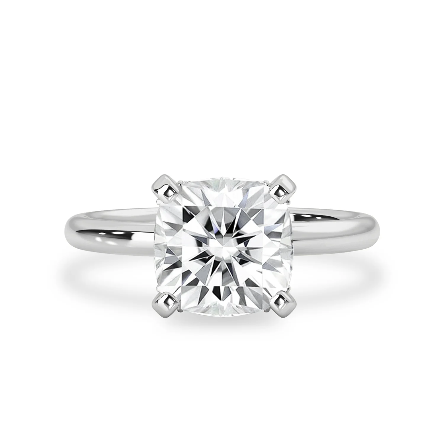 6-PRONG SOLITAIRE ROUND CUT MOISSANITE ENGAGEMENT RING MRG043